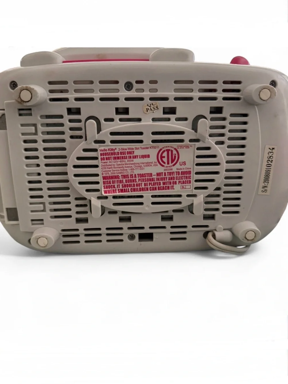 Vintage Sanrio Hello Kitty Toaster